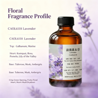 CE01072 Huiles parfumées à la lavande Hebra, huile aromatique florale, certifiée sûre pour les diffuseurs de parfum commerciaux de luxe