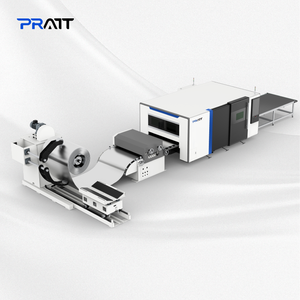 Tự động cuộn dây máy cắt laser và tấm kim loại của uncoiling san lấp mặt bằng và cắt laser tấm kim loại dây chuyền sản xuất - Product Image 1