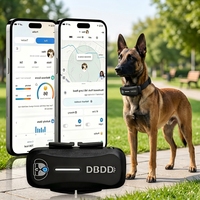 Rastreador GPS para Perros, Plástico y Silicona, Posicionamiento en Tiempo Real, Alertas de Geocerca con IA, Alertas de Luz LED y Sonido, Monitor de Salud, SIM 4G