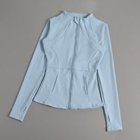 Ensemble 2 pièces de veste de sport et cardigan de yoga pour femme automne-hiver, respirant, séchage rapide, polyester/nylon, fermeture éclair frontale, coupe ajustée, OEM/ODM