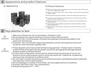 Regulador de potencia SCR de 3 fases TS 380VAC 480VAC 4-20ma controlador SCR 125A con fuente de alimentación de CA regulada digital de - Product Image 2
