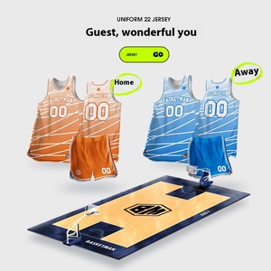 Ensemble de maillots de <span class=keywords><strong>basket</strong></span> rétro personnalisés en gros, sublimation, maille respirante, OEM, unisexe, échantillon gratuit, séchage rapide - Product Image 5