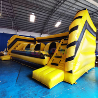 Juego Inflable de Obstáculos para Adultos, Desafío Toxic Wipeout Ball, para Eventos al Aire Libre, Lona de PVC de 0.55mm, Tamaño y Color Personalizables