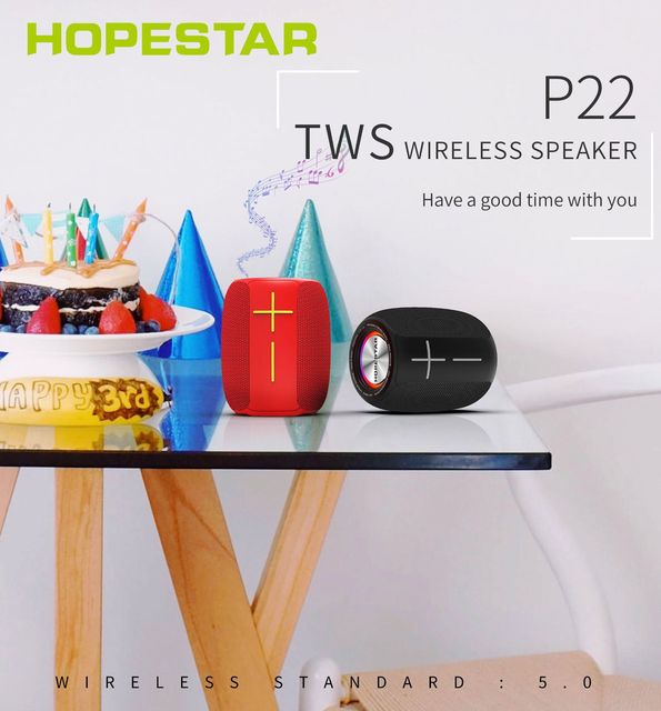HOPESTAR-P22 Factory Direct Original Wireless for Bluetooth Speaker USB Gift Card Insert Creative Hot Export Battery Low Price