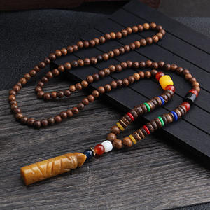 Kalung Boho Grosir Pria Vintage Nepal Kalung Agama Tribal Manik-Manik Kayu Perhiasan Buatan Tangan Kalung Manik-Manik Panjang Boho Wanita - Product Image 2