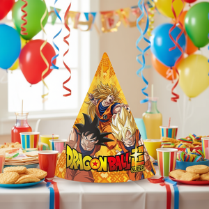 Chapeau de fête Dragon Ball Super en forme de cône, lot de 2, fournitures pour fête d'anniversaire - Product Image 3