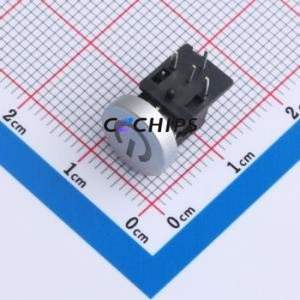 K6-6277D-03A Push Button Switch Through hole Component (THT) Switch ( With Indicator Light: Blue ) - Product Image 1