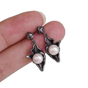 WENCHI 10979 Accesorios de Perlas DIY S925, Pendientes de Bola Hueca con Soporte, para Mujer, Disimuladores de Oreja, 5-6mm - Product Image 5