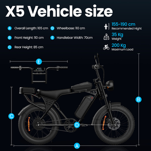 Nouvel Arrivage Vélo Électrique Tout-Terrain Aairsk X5 <span class=keywords><strong>Braz</strong></span> Stock, Pneus Larges 20 pouces, Moteur Moyeu Arrière 250W 48V 15Ah, Lithium, pour le Commuting - Product Image 4