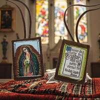 Scapulaire religieux catholique Notre-Dame de Guadalupe, cordon torsadé pour cadeaux