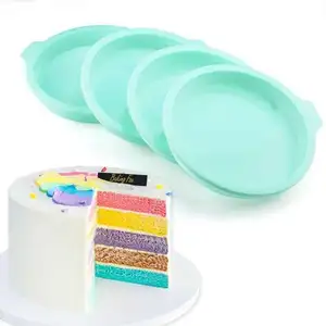 4/6/8 Inch Silicone Butter Cake Molds Round Pan Silicone Layered Silicone Mold Round Baking Molds Tools