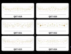 عظم الترقوة المطبوع بالذهب ، مثير مؤقت مقاوم للماء للعرق أساسي للحفلات الورقية البسيطة تبدو عبر الحدود - Product Image 6
