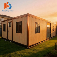 Maisons préfabriquées 4 chambres de 20 pieds, maison conteneur extensible de 20 pieds