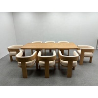 Ensemble table et chaises de salle à manger en bois massif moderne pour salon, hôtel, restaurant, design de mobilier