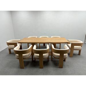 ชุดโต๊ะรับประทานอาหารและเก้าอี้ไม้เนื้อแข็งที่ทันสมัยสำหรับห้องนั่งเล่นโรงแรมร้านอาหารการออกแบบเฟอร์นิเจอร์ - Product Image 3