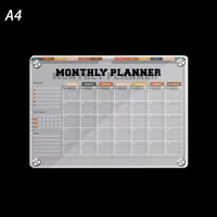 Tableau effaçable à sec magnétique en acrylique transparent pour réfrigérateur, idéal pour la planification et les calendriers