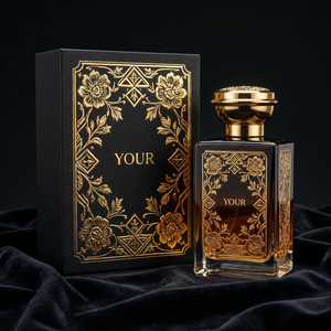 Eau de <span class=keywords><strong>Parfum</strong></span> en Gros Marque Privée <span class=keywords><strong>Parfum</strong></span> Intense Safran Ambre Pot à Motif Floral Doré Personnalisation de Marque Approvisionnement Mondial - Product Image 3