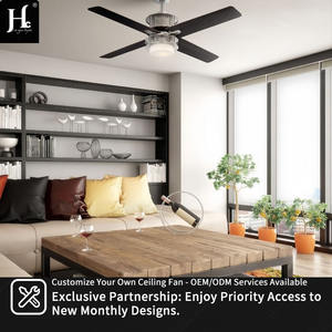 Ventilateur de plafond DC de 48 pouces avec kit d'éclairage, télécommande, matériau métallique pour hôtels, alimentation électrique, certifié CE-CB-EMC-Rohs - Product Image 3