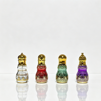 Bouteille d'huile essentielle en gros d'usine, flacon de parfum en verre vide de 12 ml en forme de gourde, style arabe, flacon applicateur pour huile d'attar