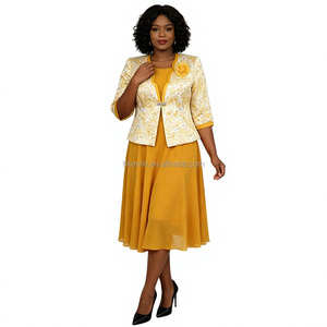 Costume grande taille turc élégant deux pièces imprimé, idéal pour l'église, robe élégante à motif floral pour femme – Meilleures ventes - Product Image 2