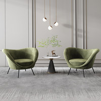 Fauteuil simple en métal de style nordique, chaise de loisirs et d'appoint créative pour appartement, chambre et balcon