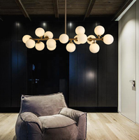JYLIGHTING – lustre moderne en forme de boule ronde en verre, luminaire décoratif d'intérieur