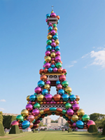Art public ballon tour Eiffel Sculpture extérieur carré affichage paysage centre commercial décor métal artisanat classique Statue