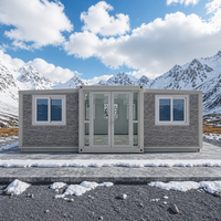 Villa modulaire préfabriquée de luxe de 40 pieds avec 3 chambres, extensible, en conteneur