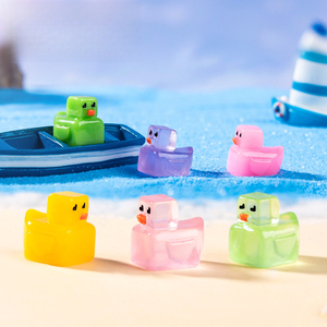 weij Micro-paysage lumineux à grille de pixels, <span class=keywords><strong>petit</strong></span> canard jaune mignon, accessoires décoratifs DIY, mini bibelot - Product Image 3