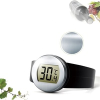 Pulsera con Sensor de temperatura pantalla LCD lectura instantánea termómetro Digital de botella de vino para vino, champán y Whisky