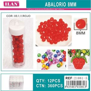 Perline Rosse ILAN da 8mm per Creazione di Gioielli, 12 Pezzi per Tubo - Product Image 3