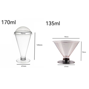 Tasses à Dessert avec Cuillères 5OZ Petite Tasse Parfait en <span class=keywords><strong>Plastique</strong></span> Transparent Gobelet Rond <span class=keywords><strong>Jetable</strong></span> Fruits Crème Glacée Gâteau Pudding Apéritif <span class=keywords><strong>Bol</strong></span> - Product Image 2