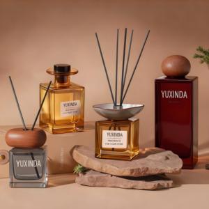 Deluxe Cao Cấp 100Ml Nâu Vuông Hương Thơm Reed Khuếch Tán Chai Thủy Tinh Với Bơm Phun Nắp Bơm Lại Frost Bề Mặt Stopper - Product Image 3