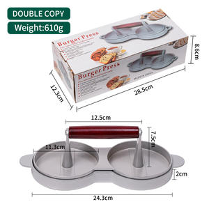 Boîte de couleur emballant facilement faire burger viande galettes fabricant en alliage d'<span class=keywords><strong>aluminium</strong></span> <span class=keywords><strong>double</strong></span> copie <span class=keywords><strong>hamburger</strong></span> presse - Product Image 1