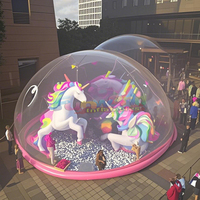 Centre commercial aire de jeux intérieure piscine à balles bulle maison palais de cristal gonflable pour les enfants