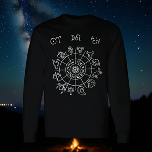 Camiseta de manga larga con diseño de astrología, signos zodiacales: Aries, Sol, Leo, Piscis, Ascensión - Product Image 3