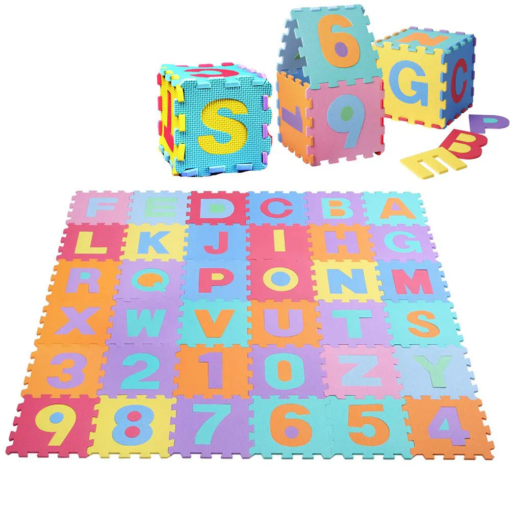 Hot Selling Kid Games Plastic Foldable Floor Baby Puzzle Interlocking EVA Foam Paly Mat