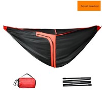 Hamac portable en nylon durable avec moustiquaire, double, pour 2 personnes, détachable, moderne, pour le camping en plein air, lit suspendu, voyage, jardin