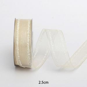 Ruban en organza durable de 2,5 cm x 10 yards, taille et couleur personnalisées, bord cousu, idéal pour la décoration de mariage, d'anniversaire, de mariée et l'emballage cadeau - Product Image 2