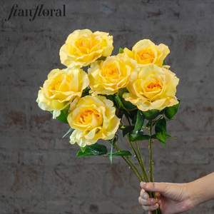 Fiori Artificiali Gialli a Stelo Singolo da 57cm, Effetto Realistico, in Confezione per Matrimoni, Casa, Hotel, Decorazioni e Composizioni Floreali - Product Image 5