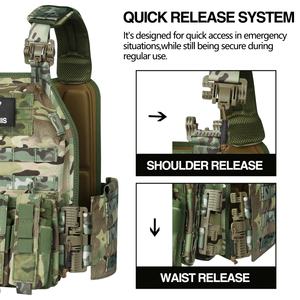 Gilet tactique d'entraînement, gilet de combat, Molle à libération rapide, chaleco táctico, poche de chasse, gilet de chasse, porte-plaque, gilet tactique - Product Image 5