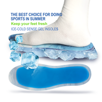 Semelles intérieures rafraîchissantes en gel de glace 99insoles pour le sport et le quotidien, ultra-fines, respirantes, soulagement de la douleur de la fasciite plantaire, ajustables, semelles intérieures souples en gel liquide