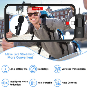 Micrófono Lavalier inalámbrico 3 en 1, micrófonos de solapa de transmisión K15 para transmisión en vivo, micrófono de teléfono para juegos, reducción de ruido inalámbrico - Product Image 5