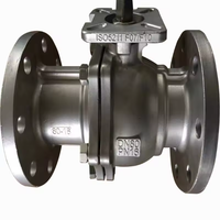 Válvula industrial Acero inoxidable 304 CF8 suministro OEM Válvula de servicio brida de plataforma alta DN 80 PN 16 válvula de bola