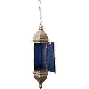 Lanterne électrique en fer et en verre de style marocain pour l'intérieur et l'extérieur pour la décoration intérieure, les mariages, les fêtes de Noël et les événements - Product Image 4