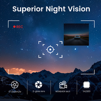 Caméra Embarquée WiFi 4K Avant et Arrière Double Objectif, Visualisation en Temps Réel sur Téléphones Mobiles, Prise en Charge GPS, Vision Nocturne, Enregistreur Vidéo de Voiture 4K