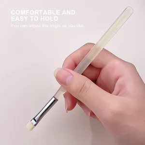 1/2pcs Nail Art Texture <b>Brush</b> Nail <b>Brush</b> Light Therapy <b>Brush</b> Plastic Manicure Painting Tool Transparent Acrylic Pen Holder - Product Image 3
