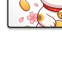 Tapis de souris de jeu Anime Maneki Neko, grand tapis de souris en tissu doux, tapis de bureau large, motif personnalisé