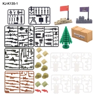 Figuras de soldados de la Segunda Guerra Mundial, armas de fuego, bolsas para armas, mini bloques de construcción de juguete, figuras militares de base del ejército, combos personalizados al por mayor a bajo precio.
