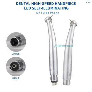高速歯科用LEDハンドピース2/4プッシュボタン標準ヘッドトリプルウォータースプレー空気タービン口腔治療装置用 - Product Image 1
